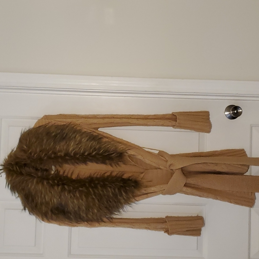 37"long. Worn maybe 5 times. Brown, Tan, Black.